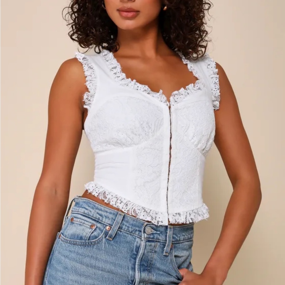 White Lace lulu top